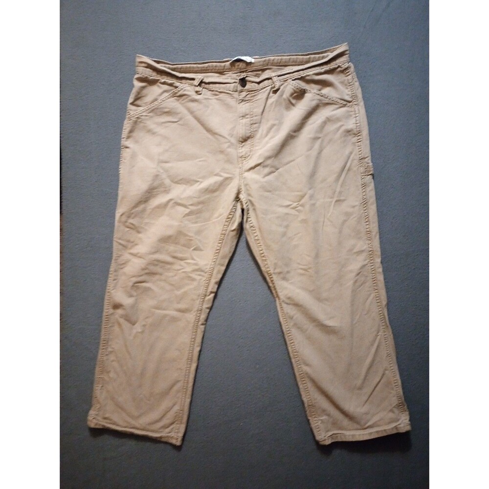 Blue Mountain Pants Mens 42X30 Beige Cotton Carpenter Utility